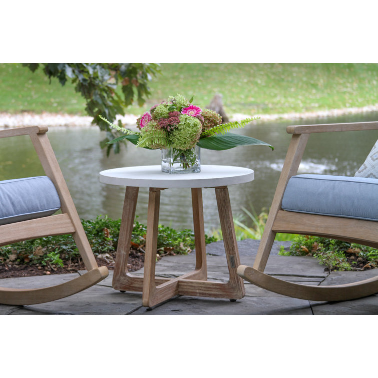 Mahi Round Concrete Outdoor Side Table