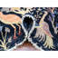 Tapis oriental noué à la main 8 pi x 8 pi bleu Peshawar CC15841CA44A427AA7F16716C1BE90D1