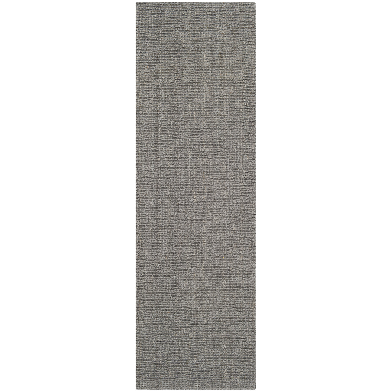 Alda Light Gray Hand-Woven Jute Rug, Runner 2'6" x 8'