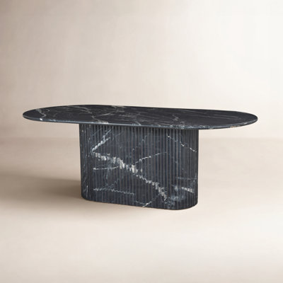 Holloman Oval Marble Dining Table