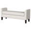 Banc d'appoint rembourré en tissu avec accoudoirs