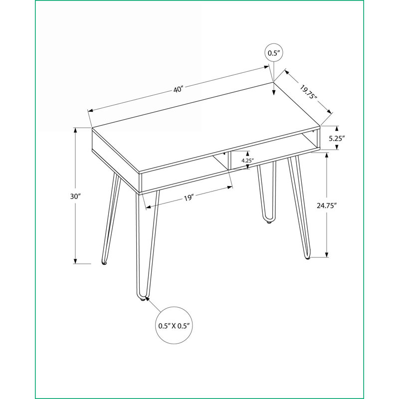 Bureaux, bureau d'ordinateur moderne de 40 po avec casiers de rangement, stratifié blanc Métal, configuration gauche / droite | Blanc | Panneau de particules