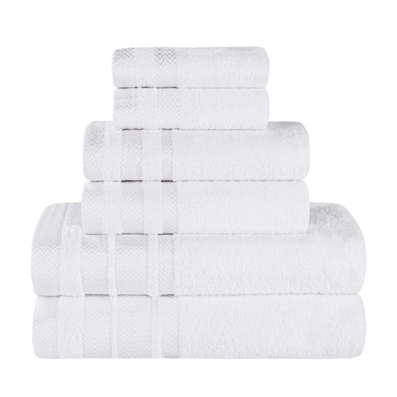 Ensemble de serviettes de bain 6 pièces Halia, Blanc