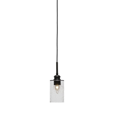 Mini-luminaire suspendu avec cordon en verre à finition espresso Edge 4 po