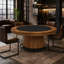 Table de poker 60 po avec repose-pieds Walnut Prohibition-130970848