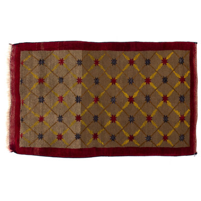 Tapis karapinaire turc en laine Camel