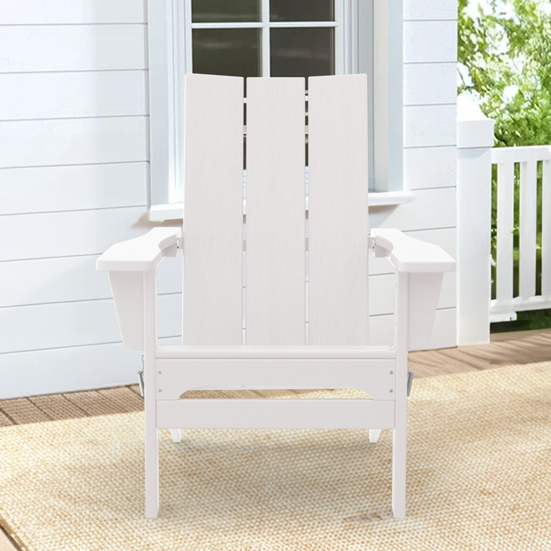 Chaise Adirondack pliante Bruce HDPE, Blanc