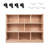 Mobile 8-Section Preschool Storage Cabinet with Open Cubbies