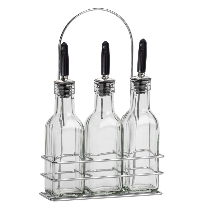 Glass Oil & Vinegar Cruet Set