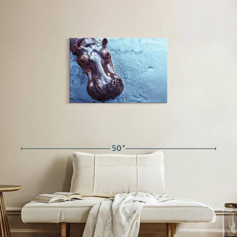 Brampt Floating Hippo, 20" H x 30" W