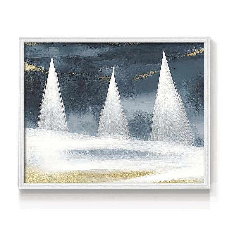 Art de Noël - DLxxi - impression encadrée - réversible, H 11 po x l 14 po, Blanc