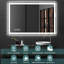 Miroir de salle de bain à DEL avec verre trempé anti-buée à rétroéclairage et à température de 3 couleurs à intensité variable, homologué UL-1685058005