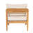 Terassi Outdoor Acacia Wood Sofa, Light Teak Finish with Beige Cushion