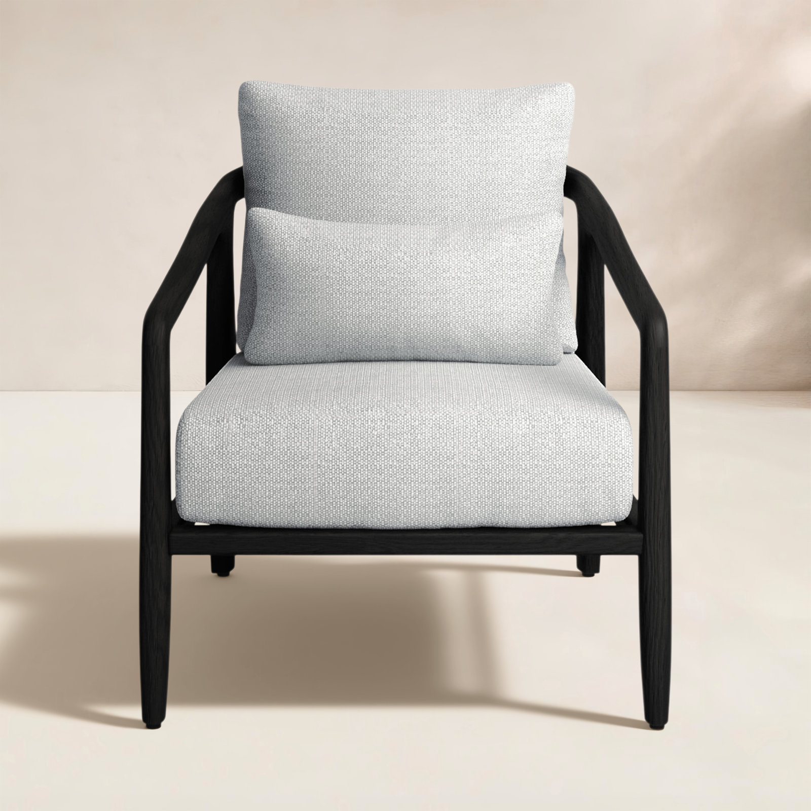 Aria Outdoor Lounge Chair, Black