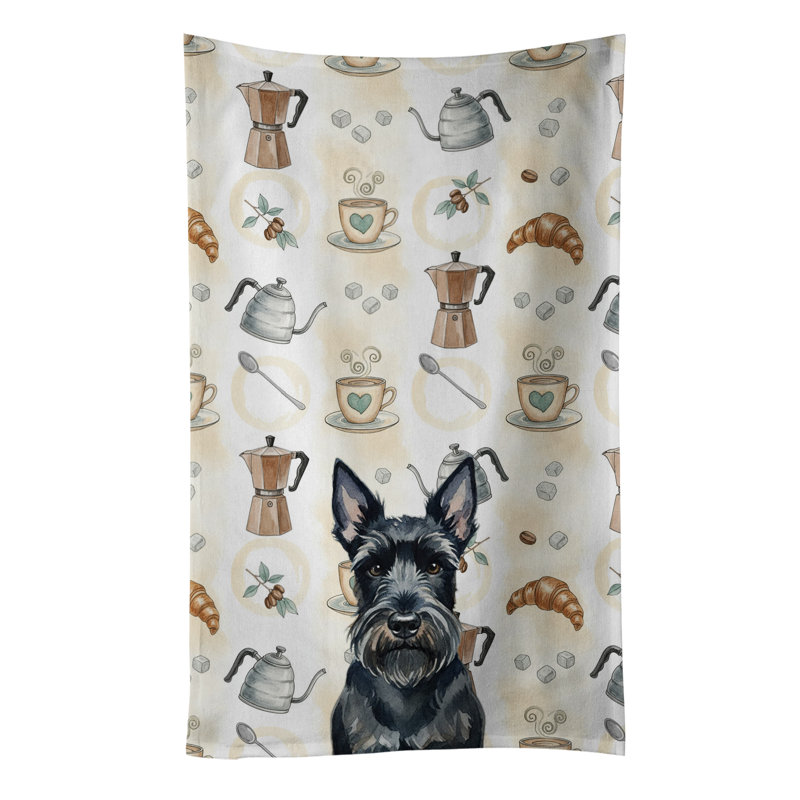 Serviette de cuisine Coffee Bar, Terrier écossais