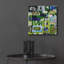 Art mural en verre Epic Art «Green 2» par Coco Good, 12 po x 12 po