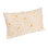 Cotton Slub Lumbar Pillow With Tufted Flowers
