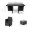 Nellwyn 10 Seater Rattan Cube Outdoor Dining Set - Weave Polywood Top-1891983945