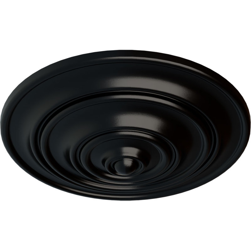 Médaillon de plafond Endurathane Classic, P 13 1/4 po x P 1/2 po (pour auvents jusqu'à 4 1/8 po), fini noir de jais peint à la main