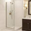Panneau de douche fixe en verre pour salle de bain 24 "x 60" - Verre trempé transparent de 3/8 po d'épaisseur avec finition noir mat-123745502-123745505