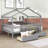 Heulwen Two Drawers Wooden House Bed-1726847284-1726847285