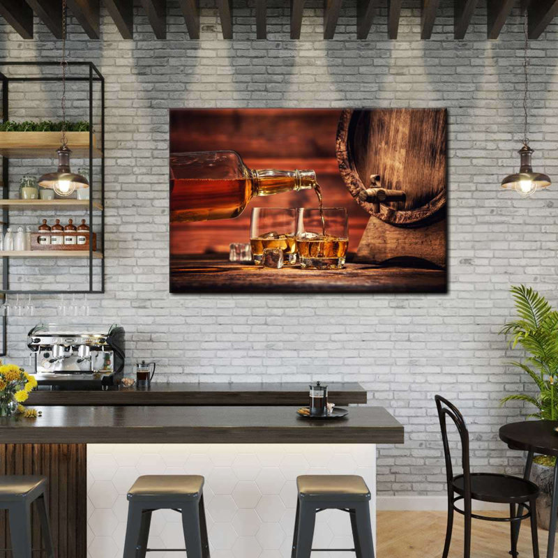 " Whiskey Glass Canvas Print ", 8" H x 12" W x 1" D