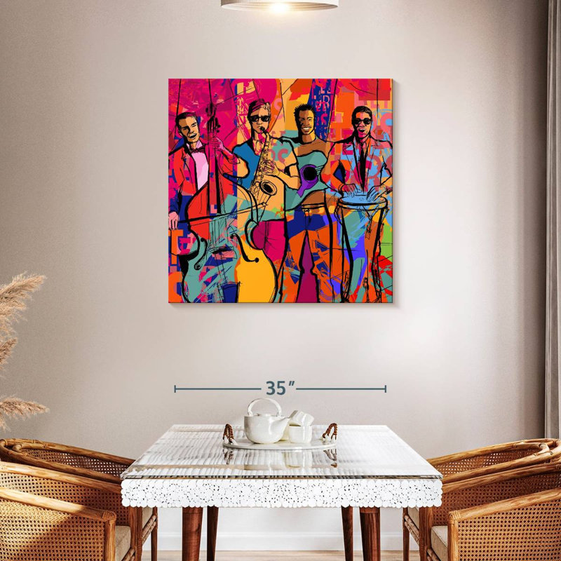 Abarca Jazz Quartet, 36" H x 36" W