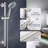 Adjustable Slide Bar Shower System – 5-Function Handheld Shower With Wall-Mounted Slide Bar & Hose-113696015