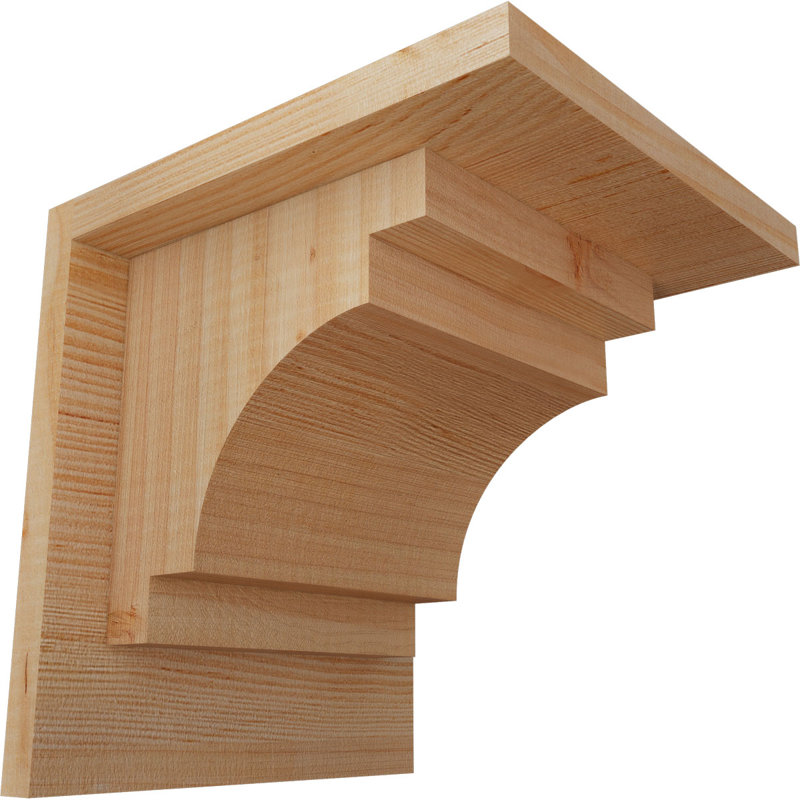 Corbeau méditerranéen avec contre-plaque, H 8 po x l 7,5 po x P 8 po, Sapin de Douglas, Lisse