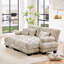 Canapé moderne en chenille avec repose-pieds-1276130865