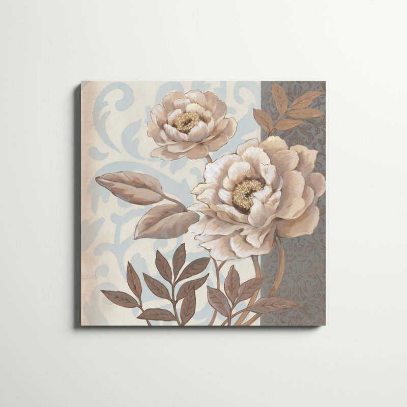 «Parisian Peony I», peinture sur toile, H 36 po x l 36 po