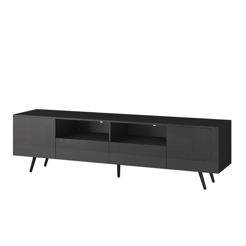 Meuble télé polyvalent avec fonctions réglables, lumières télécommandées et rangement pratique pour plusieurs espaces