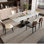 Modern Rectangular Rock Slab Dining Table Sets