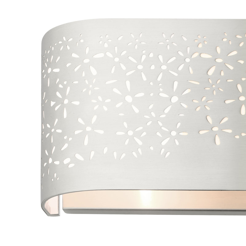 Bevil Steel Flush Mounted Sconce, Brushed Nickel