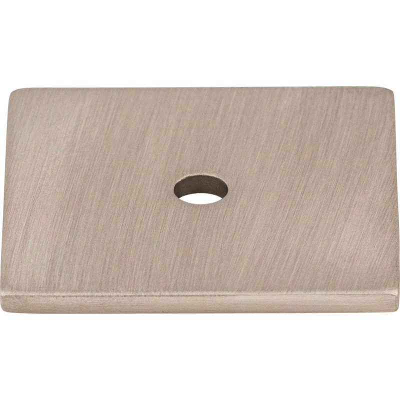 Square  Backplate, Brushed Satin Nickel, 1.25" H x 1.25" W x 0.06" D