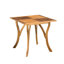 Élégante table de salle à manger carrée d'extérieur en bois d'acacia avec finition en teck pour le patio et la cour