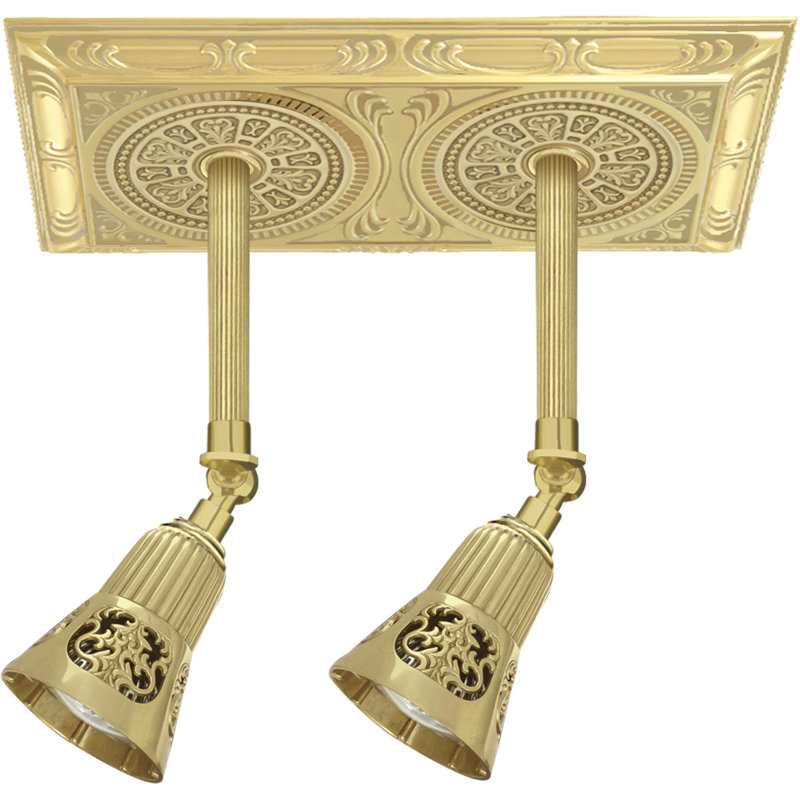 Fluellen LED Semi Flush Mount, Bright Gold
