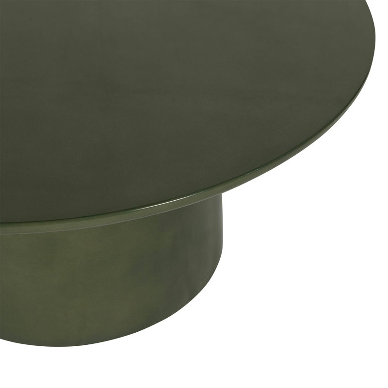 Table basse ronde en béton Luna - Vert, Vert
