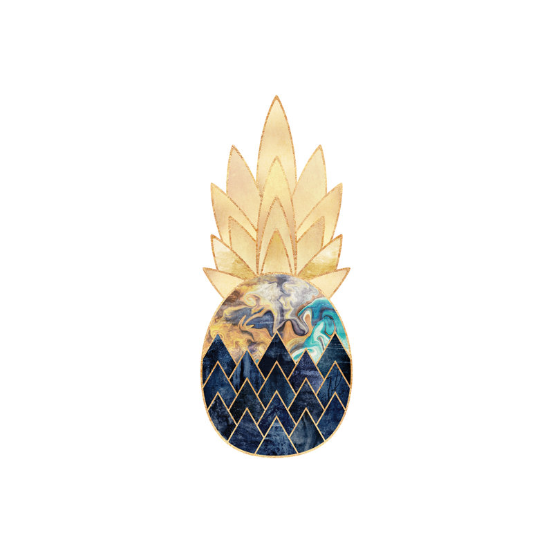 « précieux ananas i » par elisabeth fredriksson-print, H 48 po x l 32 po x P 1,5 po, Toile tendue