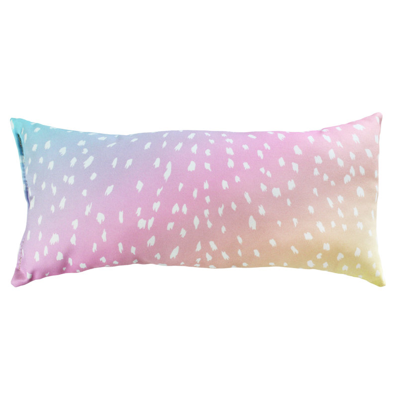 Animal Print Reversible Throw Pillow, Pastel Gradient