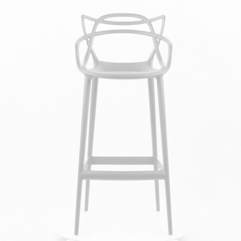 Tabouret de bar et de comptoir, Tabouret de bar (siège d’une hauteur de 30 po), Blanc / Blanc, 1