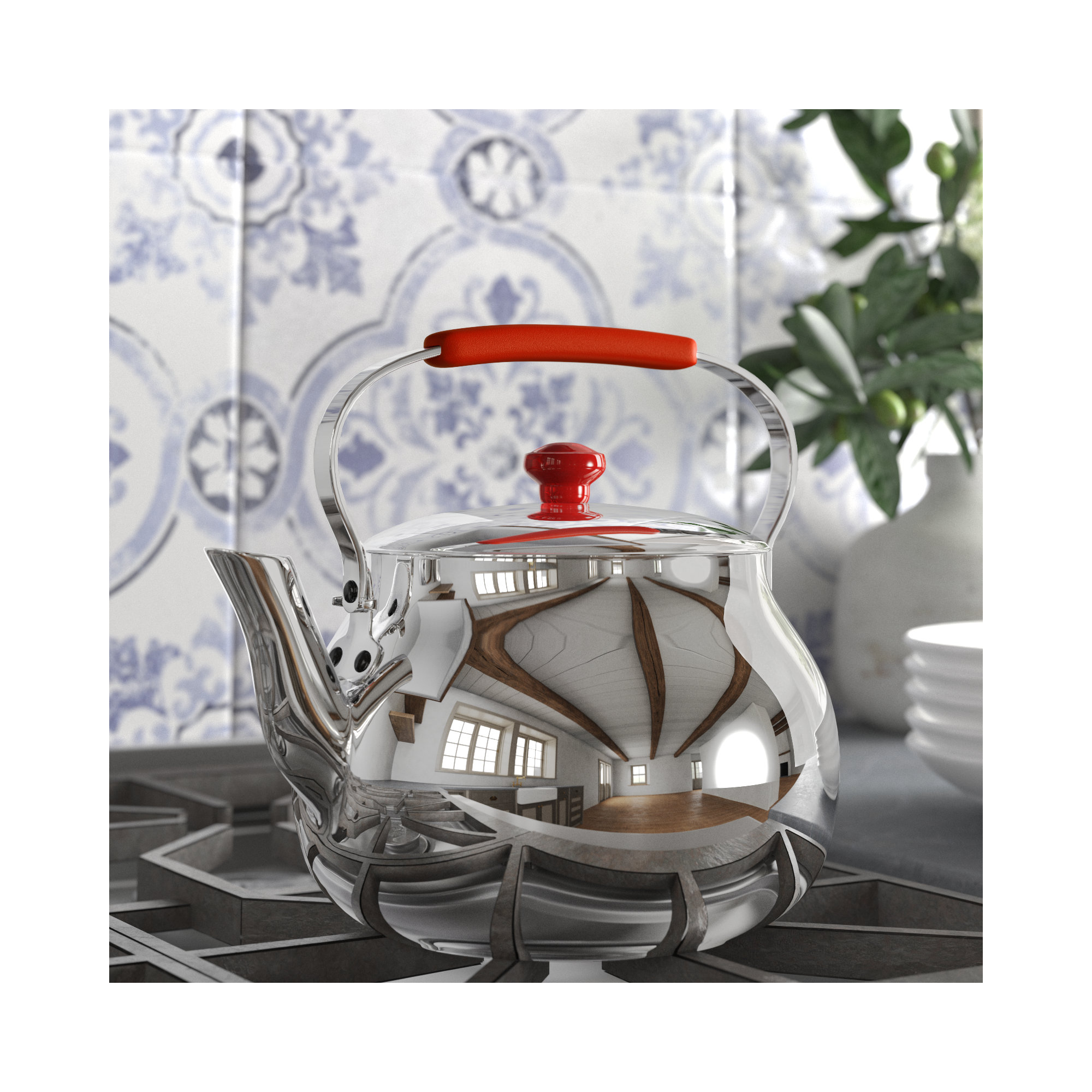 Dearing Stovetop Tea Kettle, 3.5 Qt.