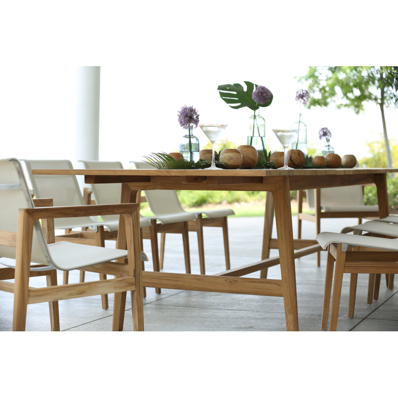 Coast Outdoor Dining Table, Oyster Teak