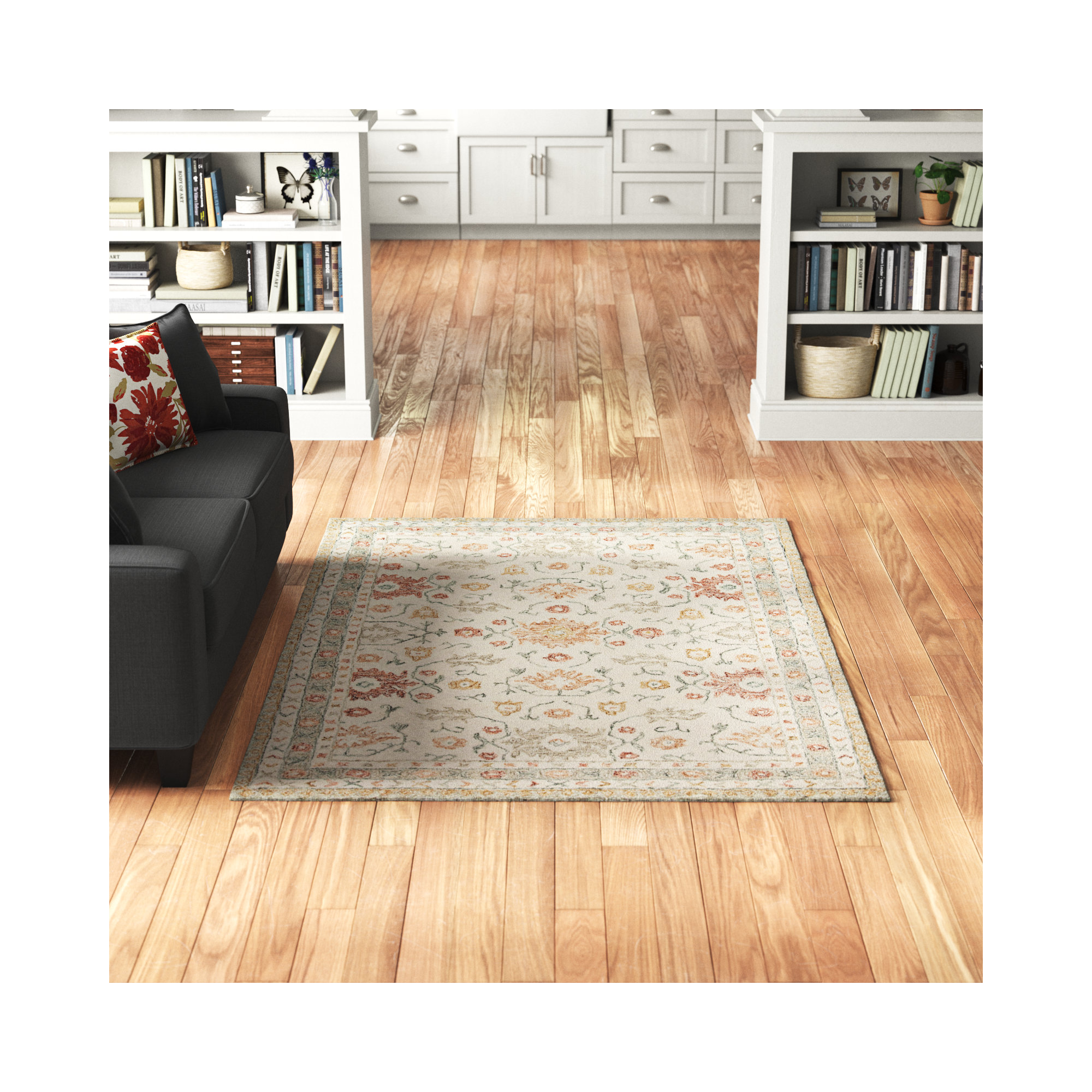 Aden Handmade Wool Rug, Rectangle 5' x 7'6"