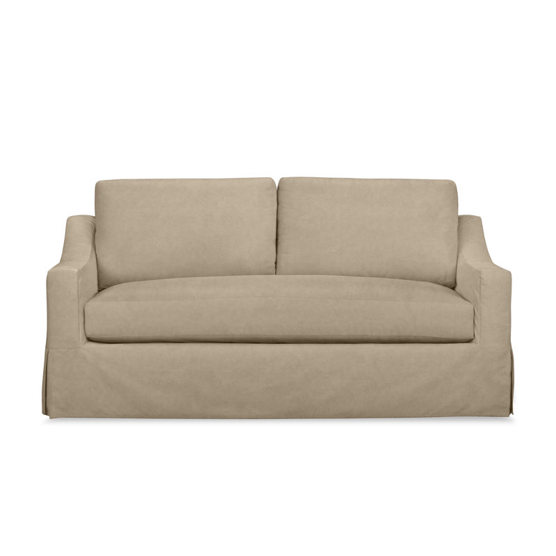 Cranbrook 78" Slipcovered Sofa, Bella Toast Performance Velvet