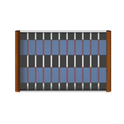 Plateau rectangulaire pour repose-pieds en verre - Acier inoxydable 304 et plateau décoratif en chêne massif