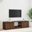 Meuble télé vidaXL avec lumières DEL noires 140 x 40 x 36 cm-246040262-255835172