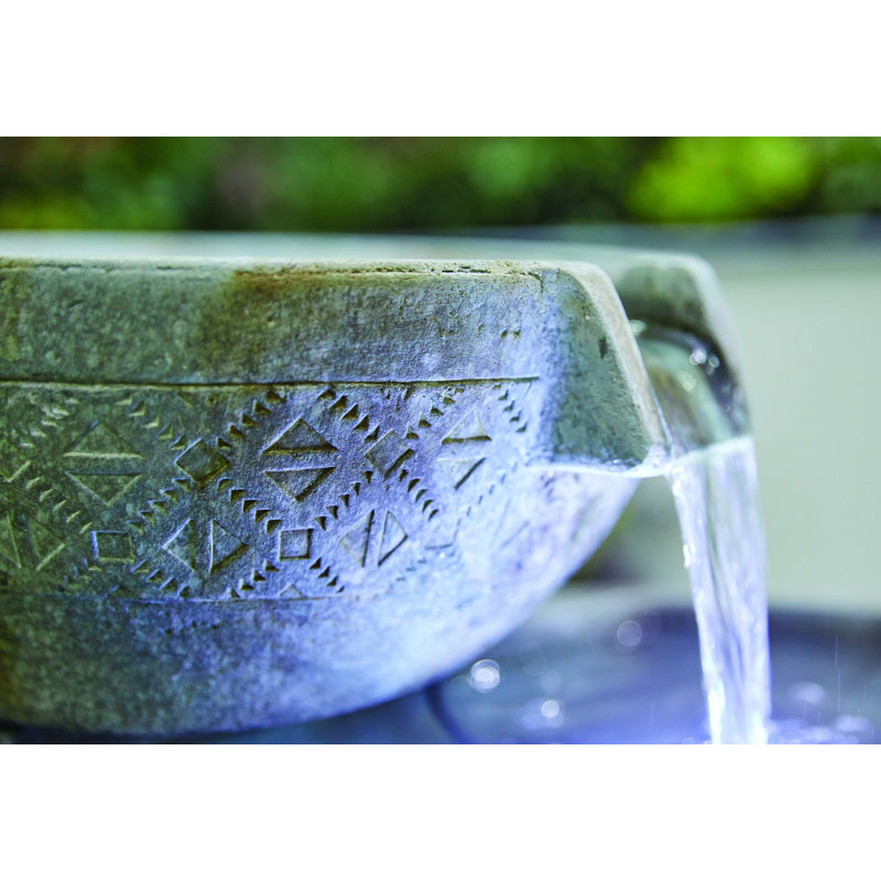 Cornville Easy Fountain Oasis with Lights Mains Plugin Powered Water Feature