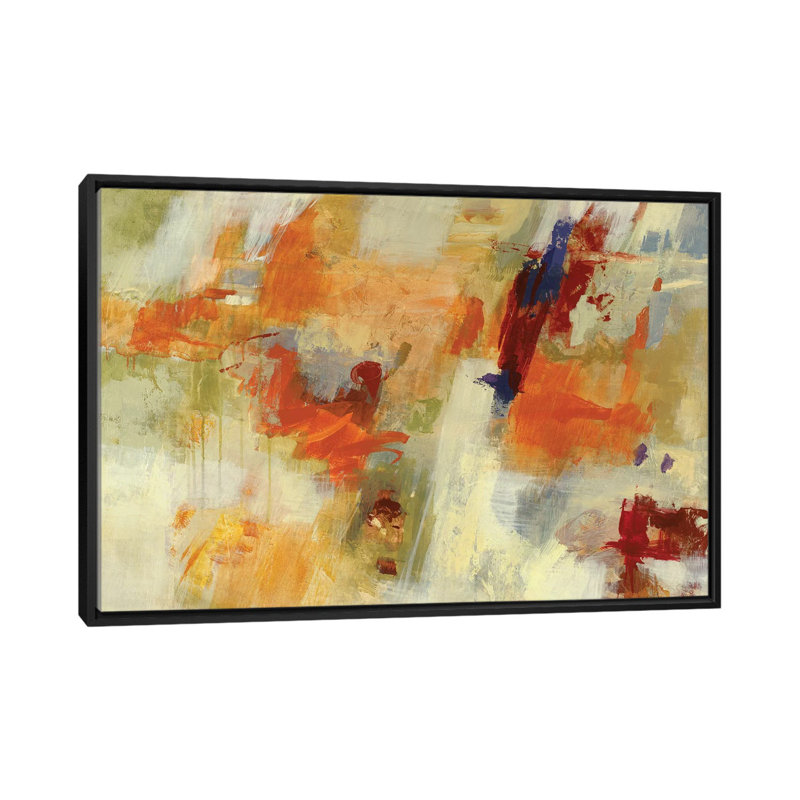 Reproduction sur toile «Alogramm» par Jill Martin, Toile avec cadre noir, Pas de tapis, H 18 po x l 26 po x P 1,5 po