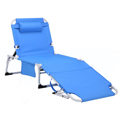 Chaise de bronzage 3 en 1 robuste avec trou pour le visage Chaise longue réglable à 5 positions pour l'extérieur